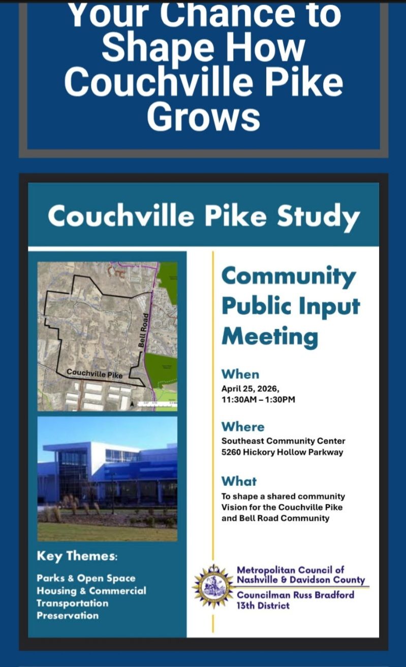 Couchville Pike Community Public Input Meeting 4/25